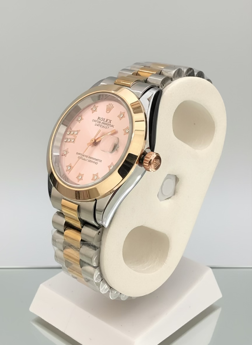 Stain Less Steel Golden & Silver Watch