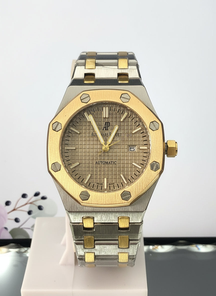 Golden Metallic With Texture Watch