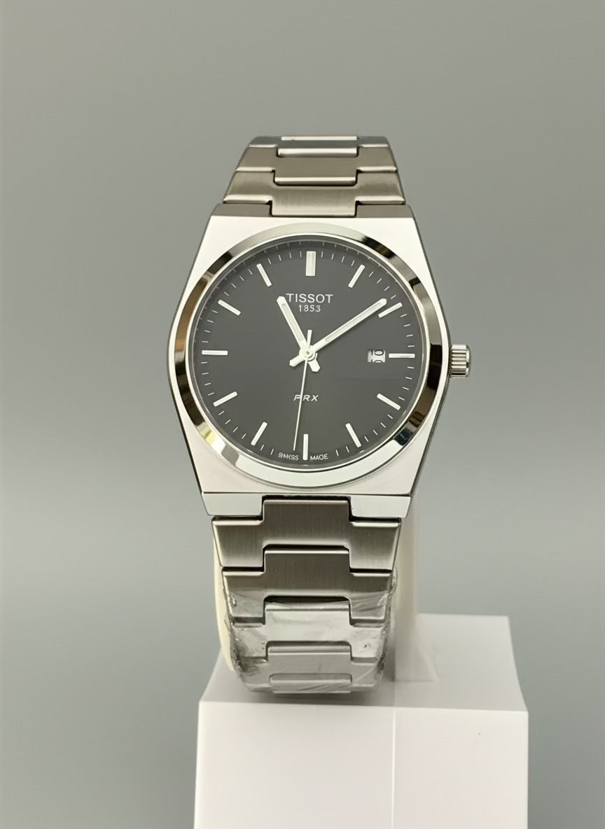 PRX Silver Strap-Black Dial Watch