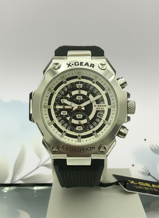 X Gear WR-30 White Dial Watch