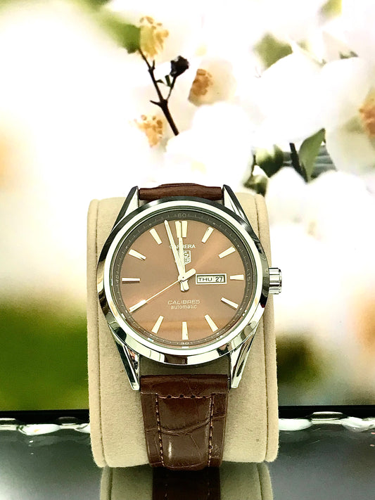 Caliber Gents Leather Strap Watch