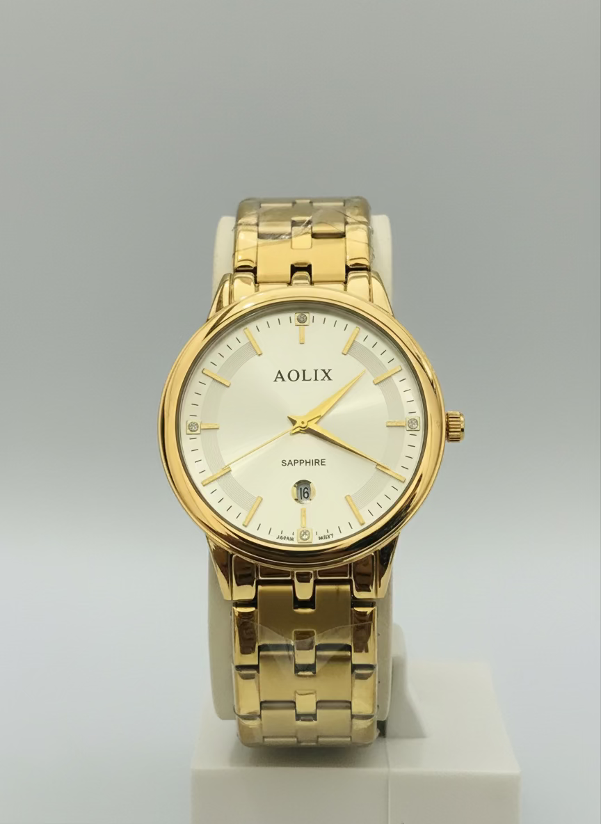 Stain Less Steel Golden Chain Fine Watch