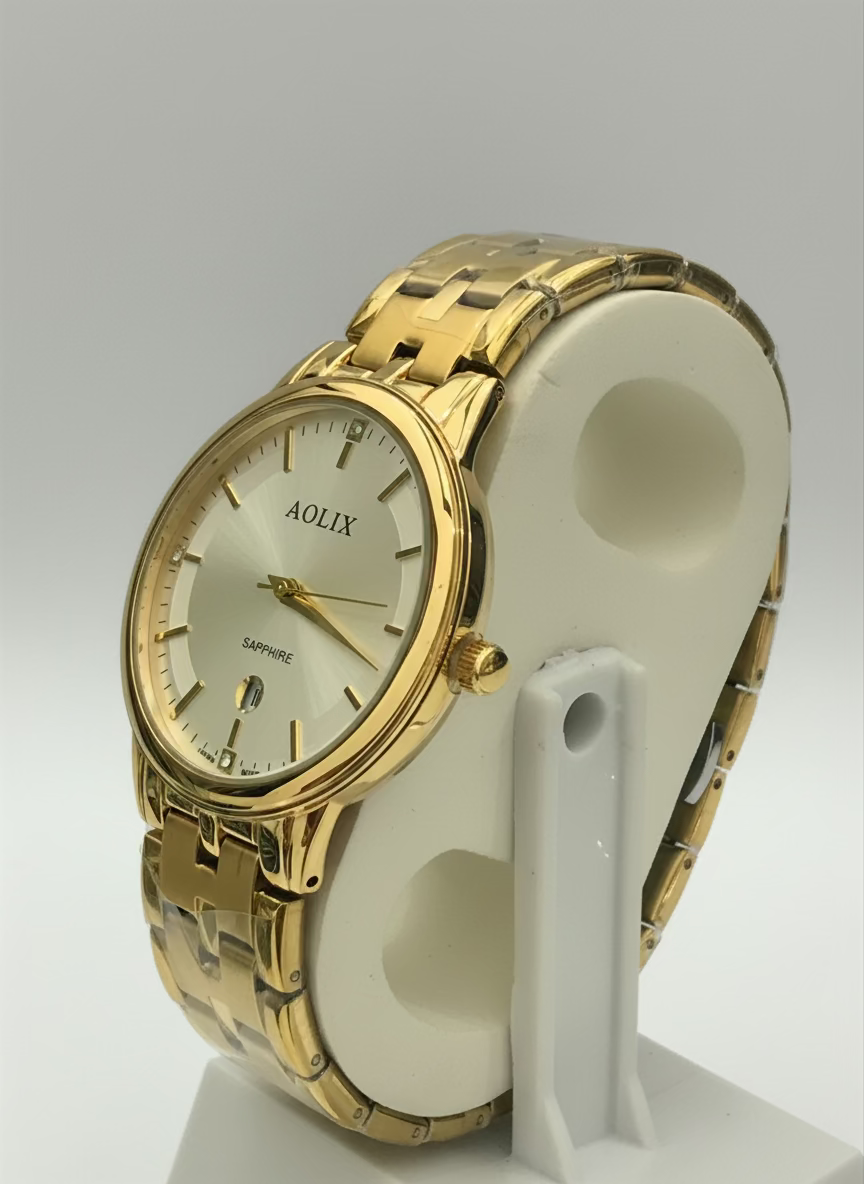Stain Less Steel Golden Chain Fine Watch